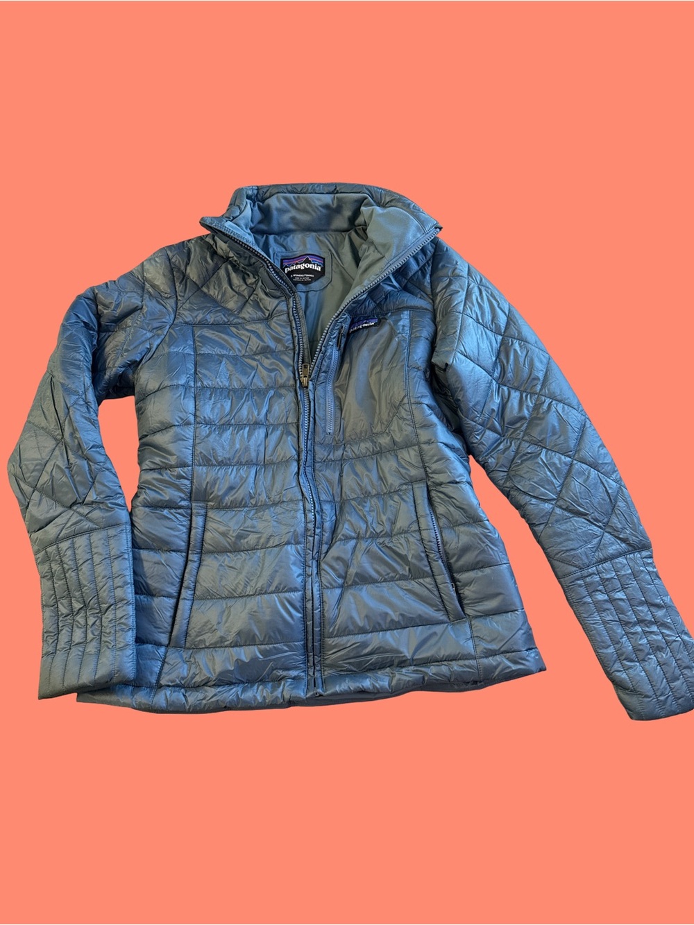 Patagonia Teal Quilted Puffer Jacket